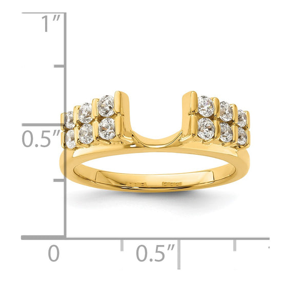 14k 1/2 carat Lab Grown Diamond VS/SI+ G+ Complete Ring Wrap