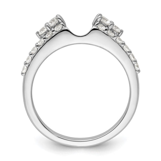 14k White Gold 1/2 carat Lab Grown Diamond VS/SI+ G+ Complete Ring Wrap