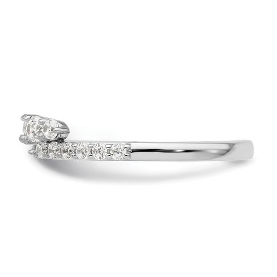 14k White Gold 1/2 carat Lab Grown Diamond VS/SI+ G+ Complete Ring Wrap