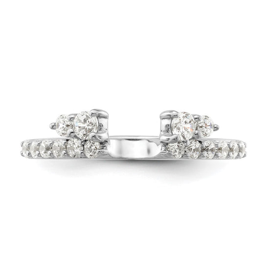 14k White Gold 1/2 carat Lab Grown Diamond VS/SI+ G+ Complete Ring Wrap