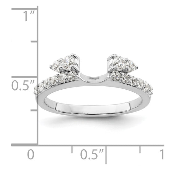 14k White Gold 1/2 carat Lab Grown Diamond VS/SI+ G+ Complete Ring Wrap
