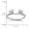 14k White Gold 1/2 carat Lab Grown Diamond VS/SI+ G+ Complete Ring Wrap