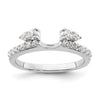 14k White Gold 1/2 carat Lab Grown Diamond VS/SI+ G+ Complete Ring Wrap