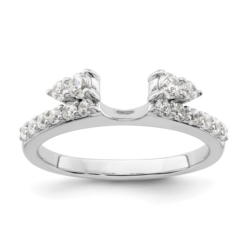14k White Gold 1/2 carat Lab Grown Diamond VS/SI+ G+ Complete Ring Wrap