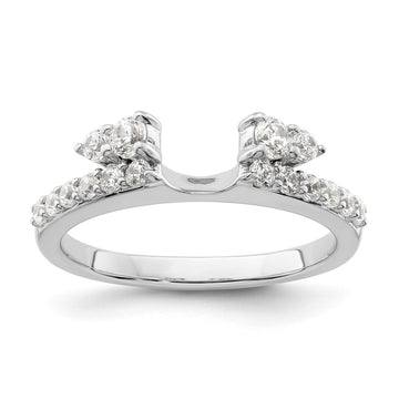 14k White Gold 1/2 carat Lab Grown Diamond VS/SI+ G+ Complete Ring Wrap