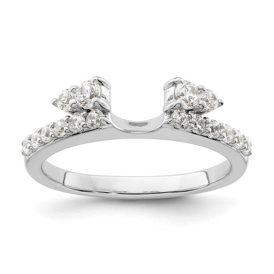 14k White Gold 1/2 carat Lab Grown Diamond VS/SI+ G+ Complete Ring Wrap