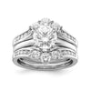 14k White Gold 1 carat Lab Grown Diamond VS/SI+ G+ Complete Ring Guard