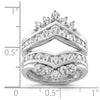 14k White Gold 2 1/3 carat Lab Grown Diamond VS/SI+ G+ Complete Double Row Ring Guard
