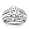 14k White Gold 3/4 carat Lab Grown Diamond VS/SI+ G+ Complete Ring Guard