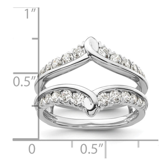 14k White Gold 3/4 carat Lab Grown Diamond VS/SI+ G+ Complete Ring Guard