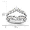 14k White Gold 3/4 carat Lab Grown Diamond VS/SI+ G+ Complete Ring Guard