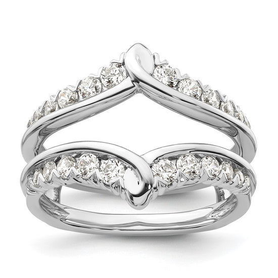 14k White Gold 3/4 carat Lab Grown Diamond VS/SI+ G+ Complete Ring Guard