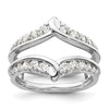 14k White Gold 3/4 carat Lab Grown Diamond VS/SI+ G+ Complete Ring Guard