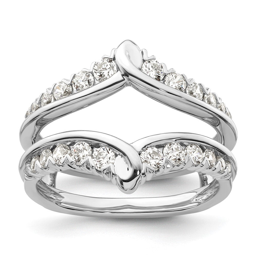 14k White Gold 3/4 carat Lab Grown Diamond VS/SI+ G+ Complete Ring Guard