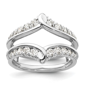 14k White Gold 3/4 carat Lab Grown Diamond VS/SI+ G+ Complete Ring Guard