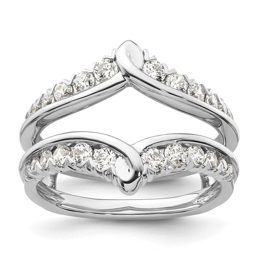 14k White Gold 3/4 carat Lab Grown Diamond VS/SI+ G+ Complete Ring Guard