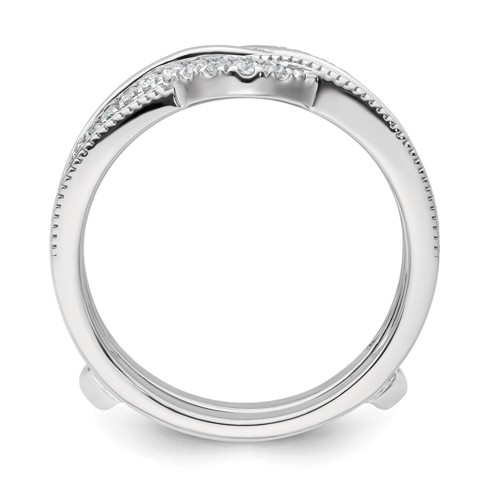 14K White Gold Miligrain Diamond Guard