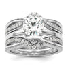 14K White Gold Miligrain Diamond Guard