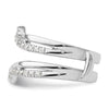 14k White Gold 3/8 carat Lab Grown Diamond VS/SI+ G+ Complete Twisted Ring Guard
