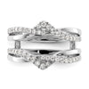 14k White Gold 3/8 carat Lab Grown Diamond VS/SI+ G+ Complete Twisted Ring Guard