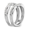 14k White Gold 3/8 carat Lab Grown Diamond VS/SI+ G+ Complete Twisted Ring Guard