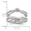 14k White Gold 3/8 carat Lab Grown Diamond VS/SI+ G+ Complete Twisted Ring Guard