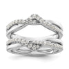14k White Gold 3/8 carat Lab Grown Diamond VS/SI+ G+ Complete Twisted Ring Guard