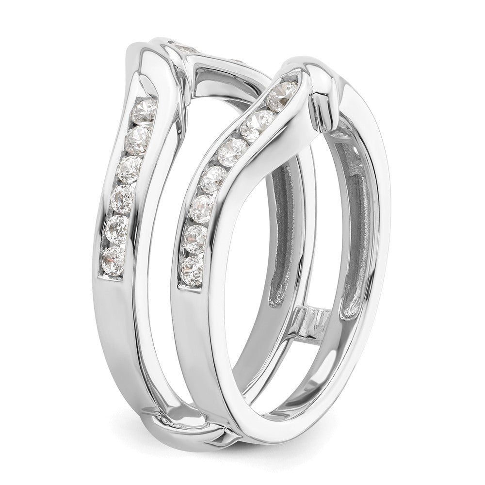 14K White Gold Diamond Guard