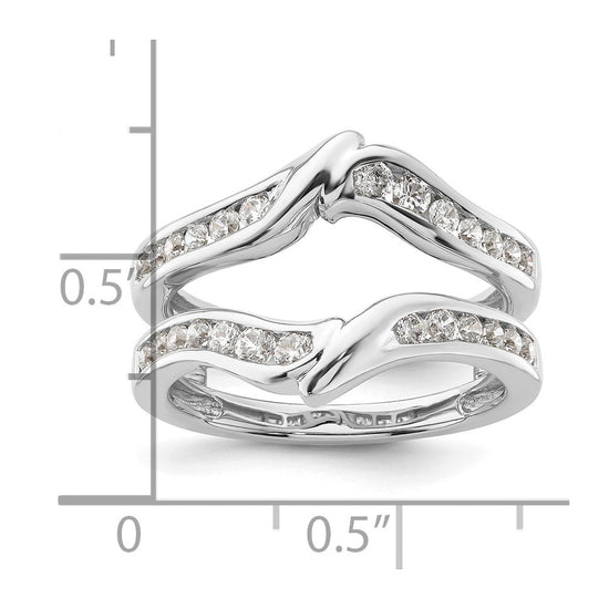 14K White Gold Diamond Guard