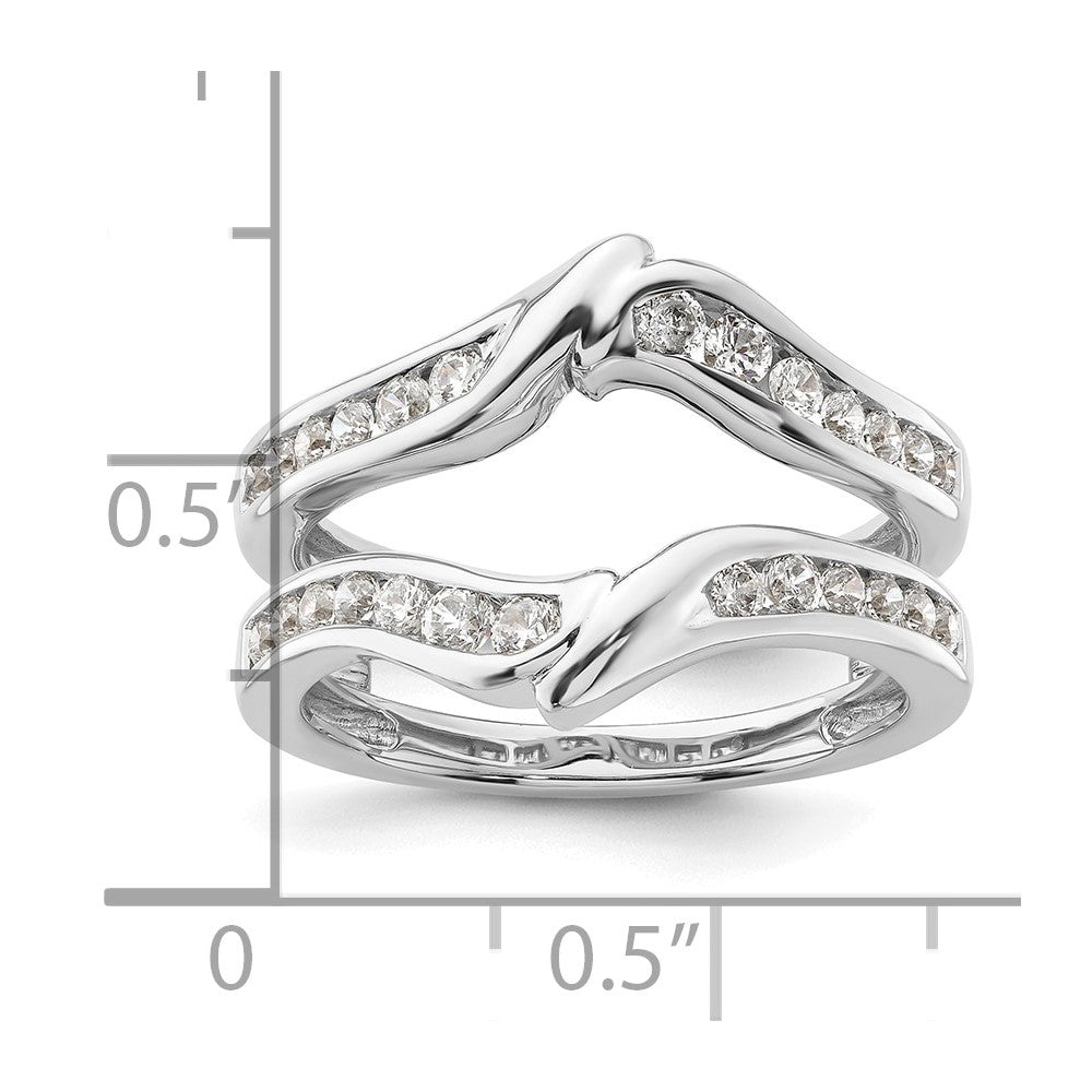 14K White Gold Diamond Guard