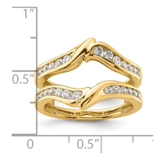 14k 5/8 carat Lab Grown Diamond VS/SI+ G+ Complete Ring Guard