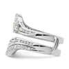 14k White Gold 1 1/5 carat Lab Grown Diamond VS/SI+ G+ Complete Double Row Ring Guard