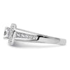 14k White Gold 1 carat Lab Grown Diamond VS/SI+ G+ Round Complete Halo Engagement Ring