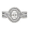 14k White Gold 1 carat Lab Grown Diamond VS/SI+ G+ Round Complete Bypass Engagement Ring