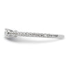 14k White Gold 3/4 carat Lab Grown Diamond VS/SI+ G+ East-West Oval Complete Engagement Ring