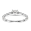 14k White Gold 3/4 carat Lab Grown Diamond VS/SI+ G+ East-West Oval Complete Engagement Ring
