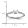14k White Gold 3/4 carat Lab Grown Diamond VS/SI+ G+ East-West Oval Complete Engagement Ring