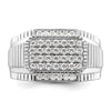 14k White Gold 7/8 carat Lab Grown Diamond VS/SI+ G+ Men's Ring