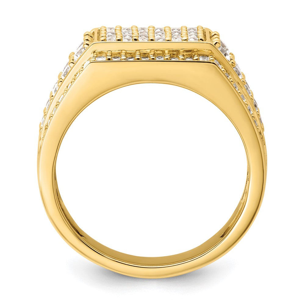 14k 1 3/8 carat Lab Grown Diamond VS/SI+ G+ Men's Ring