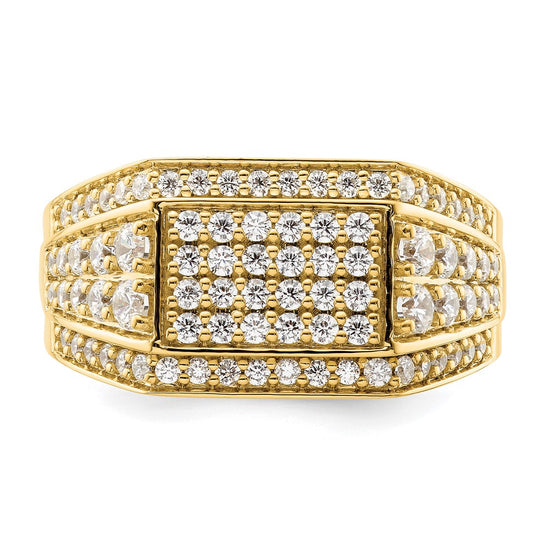 14k 1 3/8 carat Lab Grown Diamond VS/SI+ G+ Men's Ring