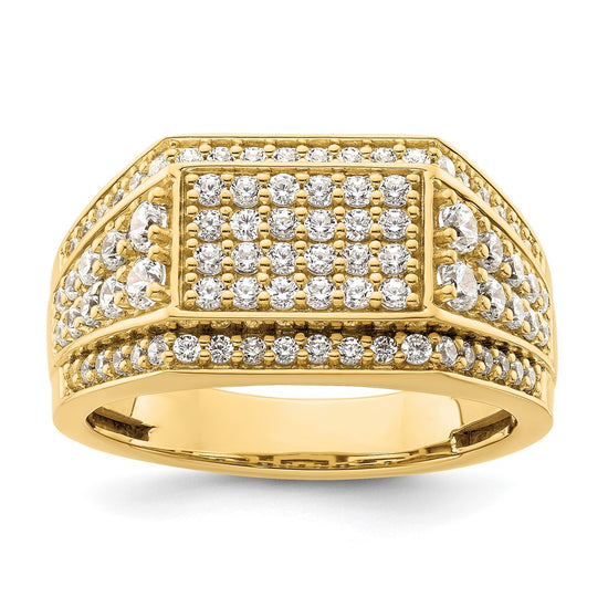 14k 1 3/8 carat Lab Grown Diamond VS/SI+ G+ Men's Ring