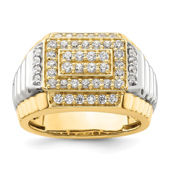14k Two-Tone 1 carat Lab Grown Diamond VS/SI+ G+ Men's Ring