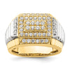14k Two-Tone 1 carat Lab Grown Diamond VS/SI+ G+ Men's Ring