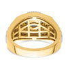 14k Two-Tone 1 1/4 carat Lab Grown Diamond VS/SI+ G+ Complete Cluster Men's Ring