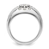 14k White Gold 1 1/2 carat Lab Grown Diamond VS/SI+ G+ Complete Men's Ring