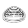 14k White Gold 1 1/2 carat Lab Grown Diamond VS/SI+ G+ Complete Men's Ring
