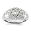 14k White Gold 1 1/2 carat Lab Grown Diamond VS/SI+ G+ Complete Men's Ring