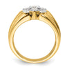 14k Two-Tone 1 carat Lab Grown Diamond VS/SI+ G+ Complete Men's Ring