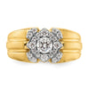 14k Two-Tone 1 carat Lab Grown Diamond VS/SI+ G+ Complete Men's Ring
