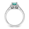 Pure Serenity 14k White Gold 1/5 carat Lab Grown Diamond VS/SI+ G+ and Lab Created Paraiba Ring